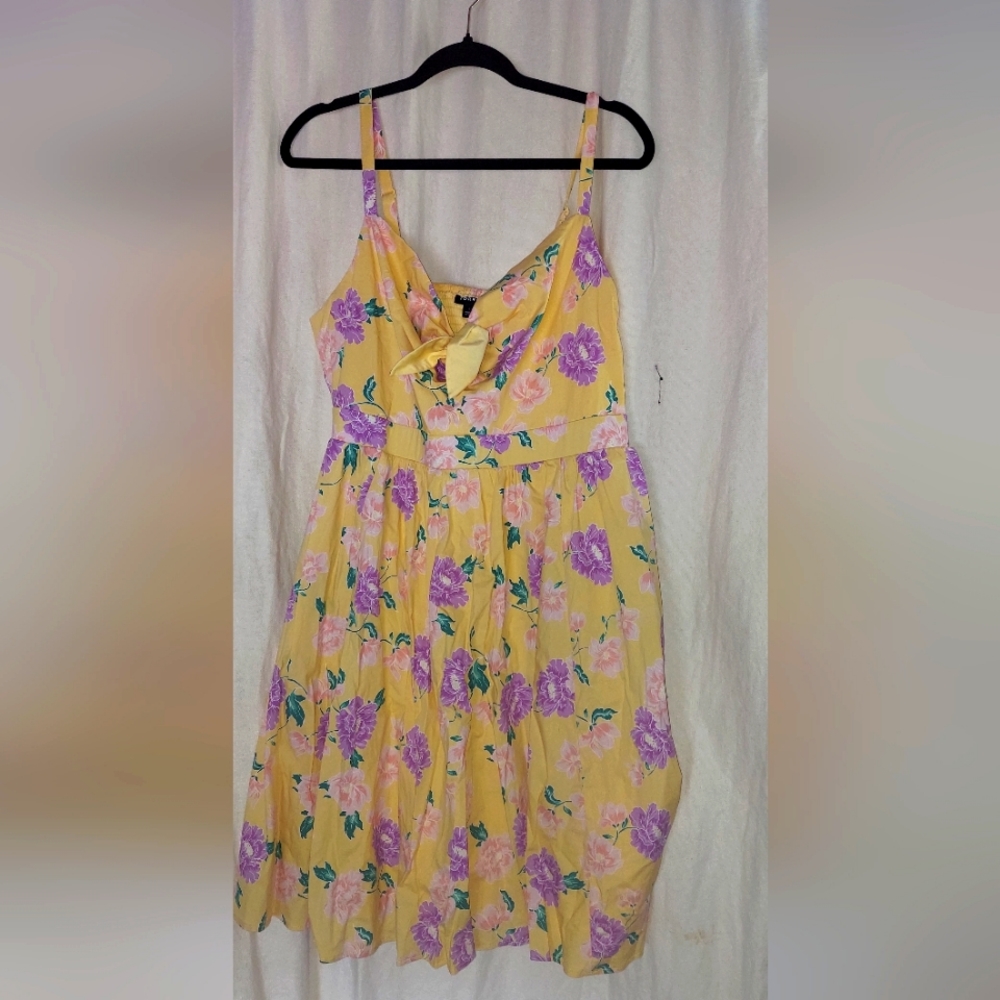 NWT Torrid mini tie front skater dress